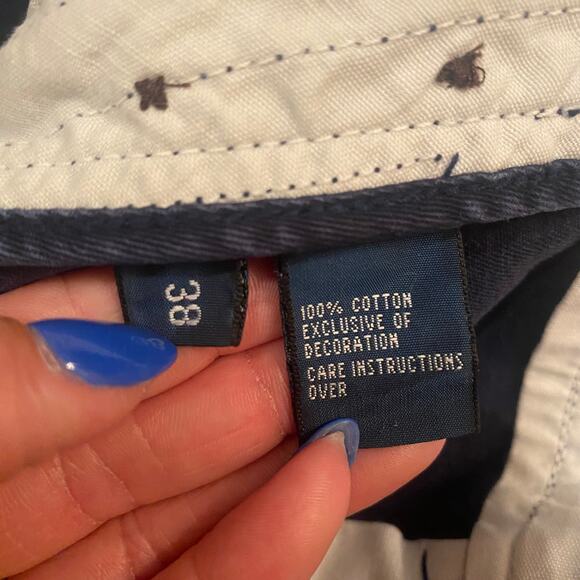 Ralph Lauren Men's size 38 Navy Blue Embroidered Cricket All Over Print Shorts - Picture 3 of 8